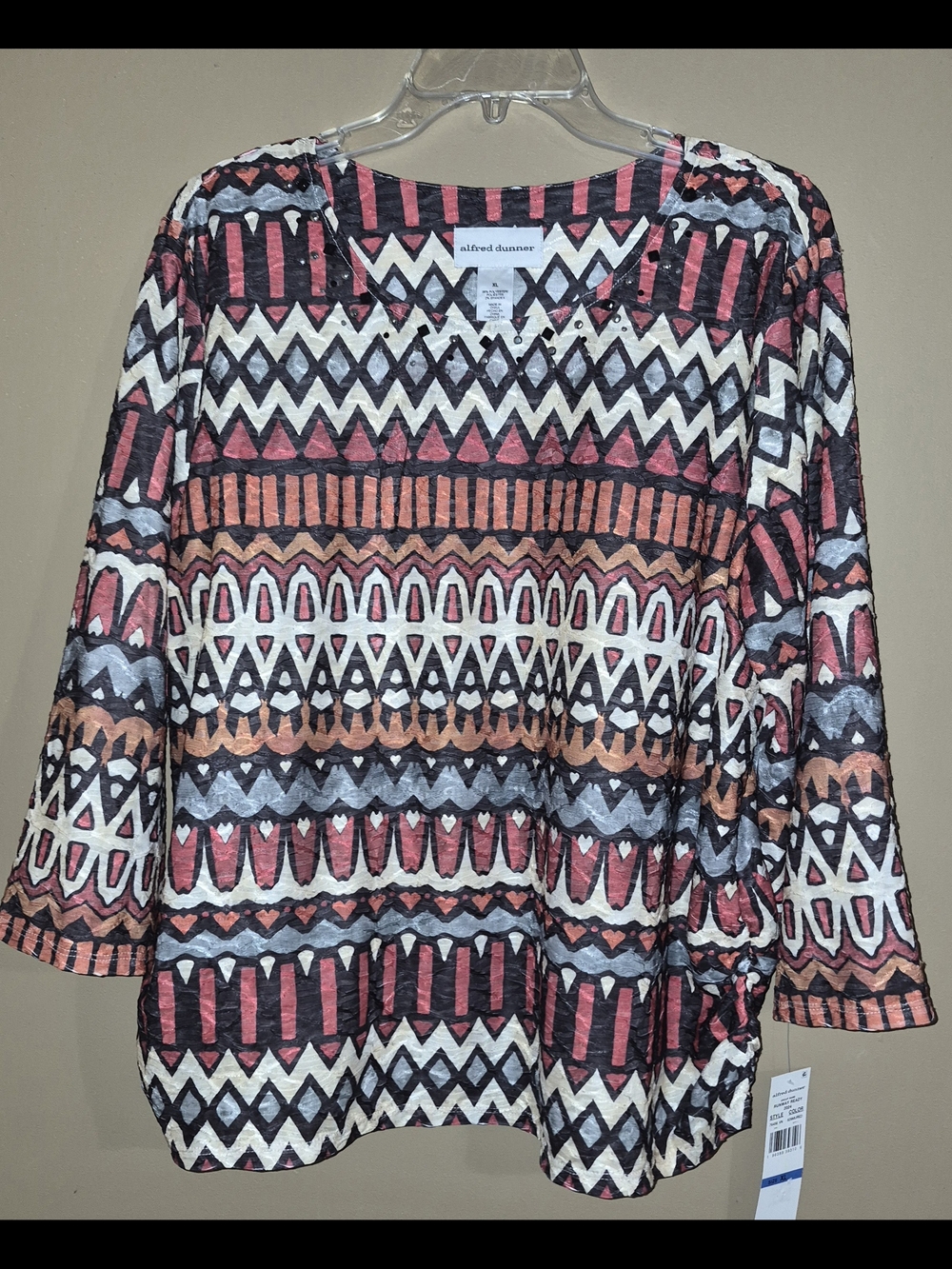 New Alfred Dunner Multi-Pattern Women’s Top XL
